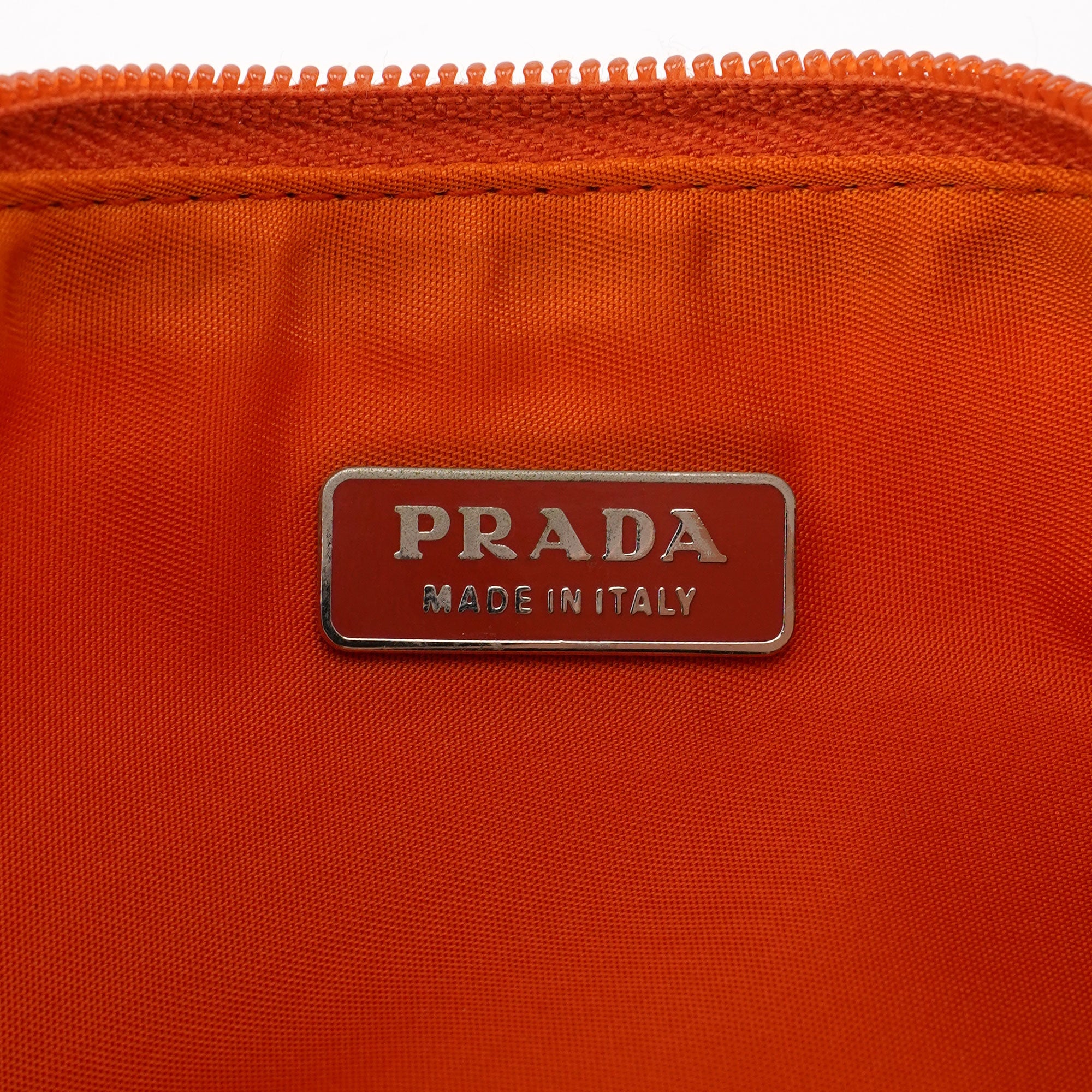 Prada Orange Tessuto Mini Hobo Bag