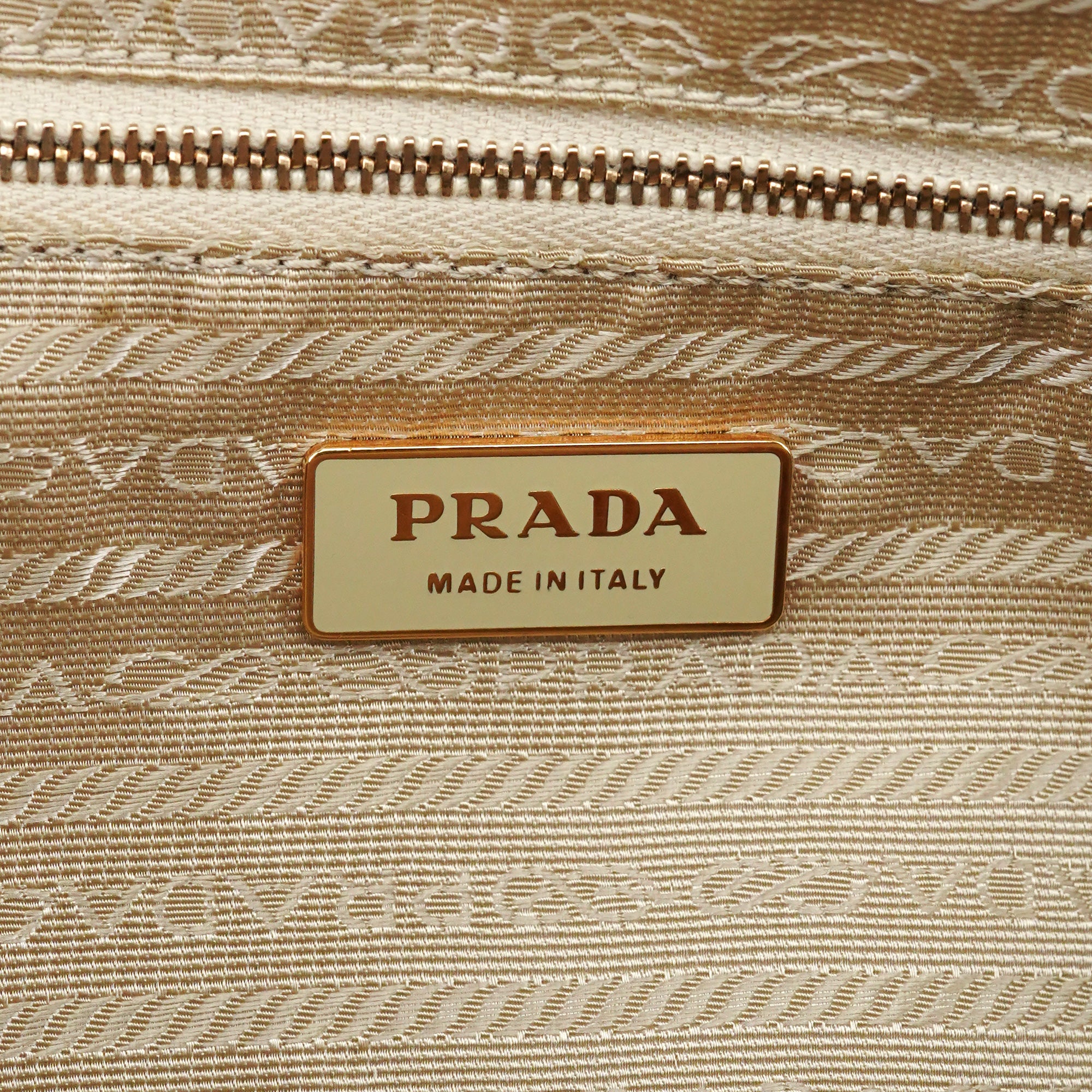 Prada Pale Yellow Vitello Chic Shoulder Bag