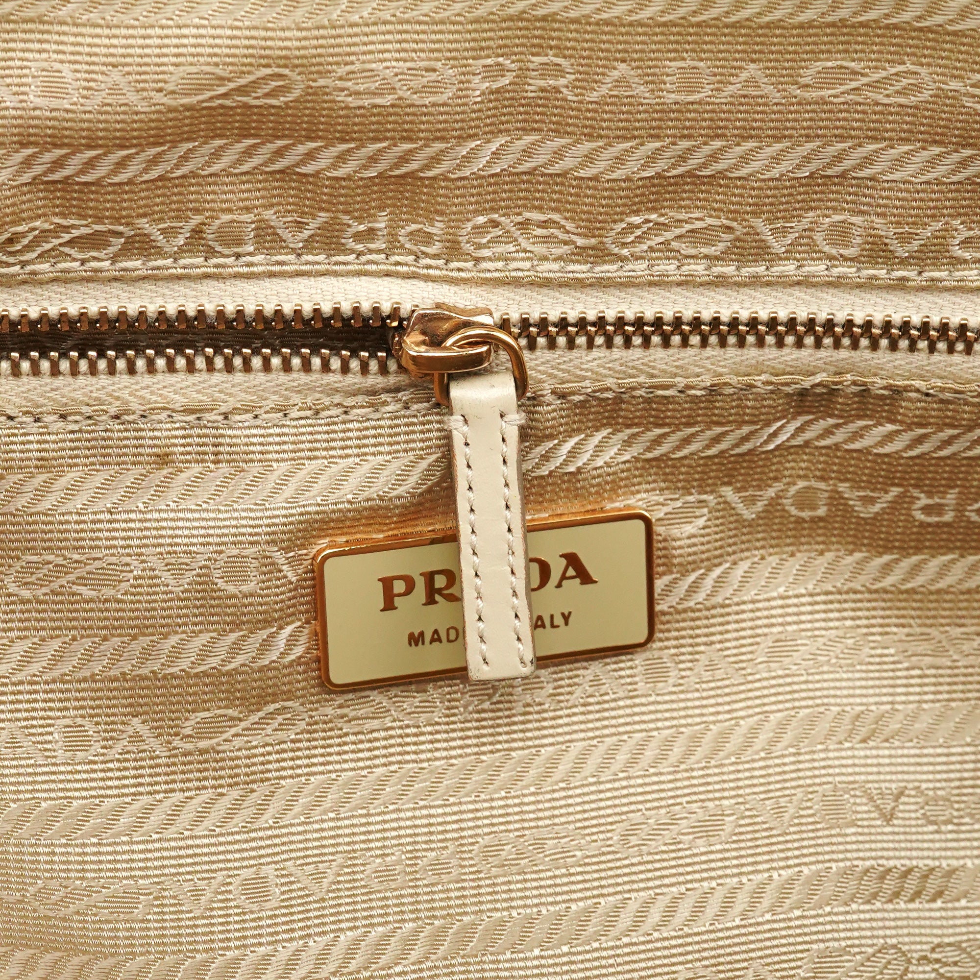 Prada Pale Yellow Vitello Chic Shoulder Bag