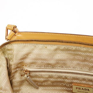 Prada Pale Yellow Vitello Chic Shoulder Bag