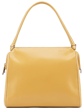 Prada Pale Yellow Vitello Chic Shoulder Bag