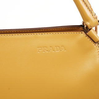 Prada Pale Yellow Vitello Chic Shoulder Bag