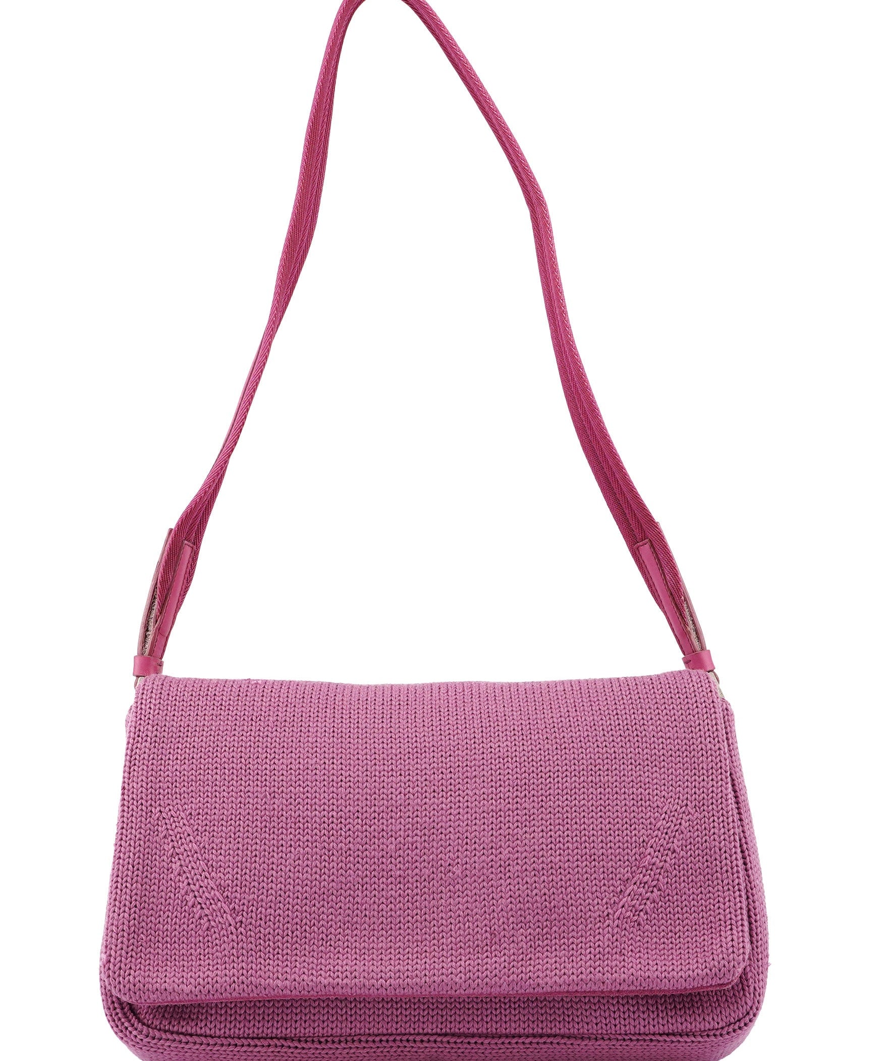 Prada Pink Wool Hobo Shoulder Bag