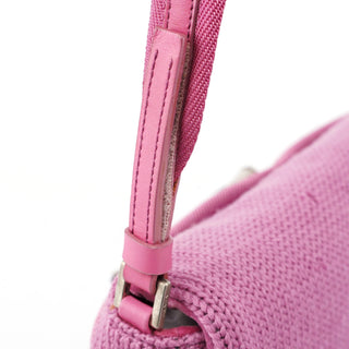 Prada Pink Wool Hobo Shoulder Bag