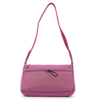 Prada Pink Wool Hobo Shoulder Bag