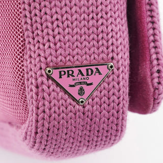 Prada Pink Wool Hobo Shoulder Bag