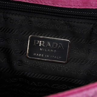 Prada Pink Wool Hobo Shoulder Bag