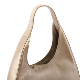 Prada Prada Beige Leather Asymmetrical Hobo Bag