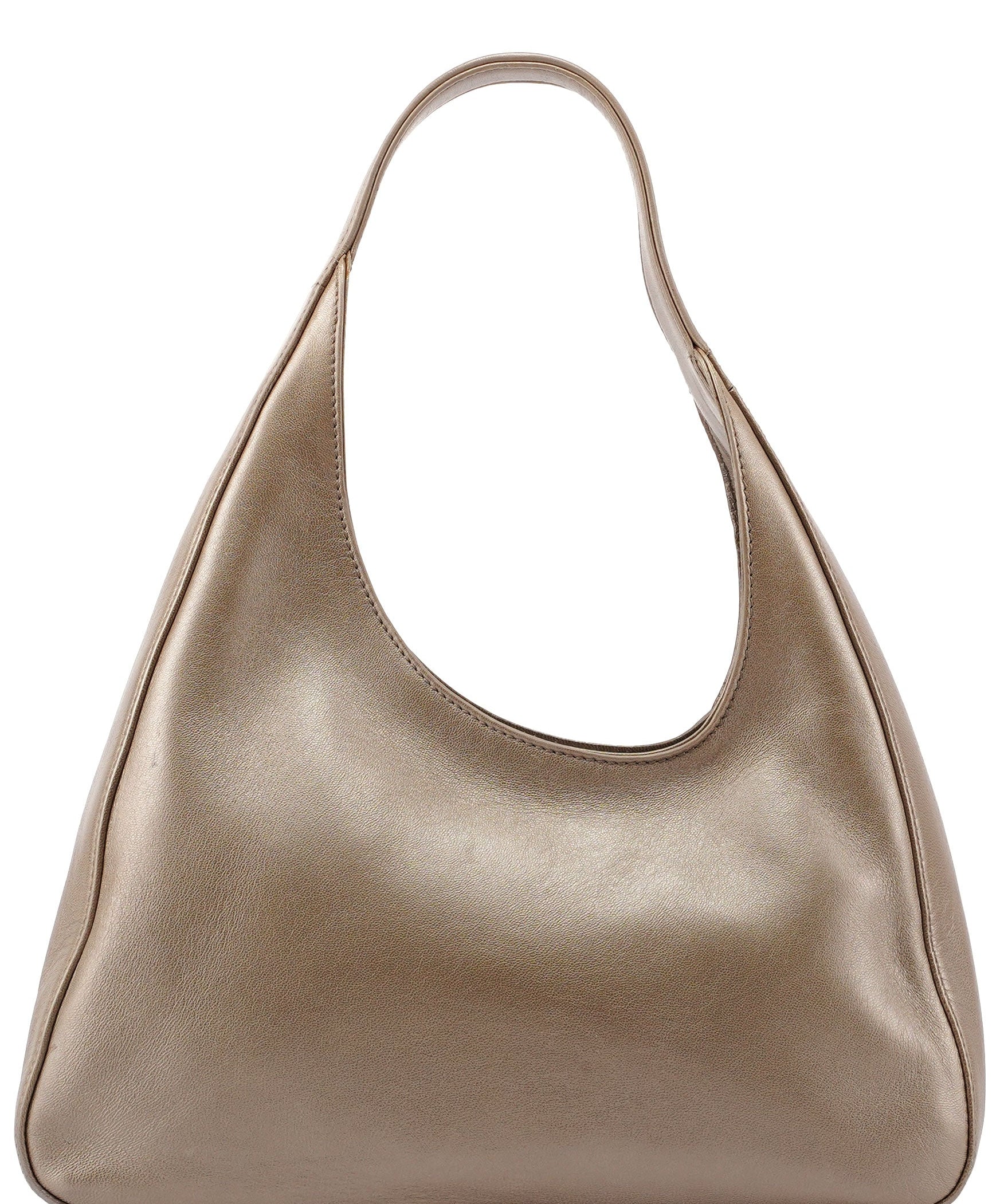Prada Prada Beige Leather Asymmetrical Hobo Bag