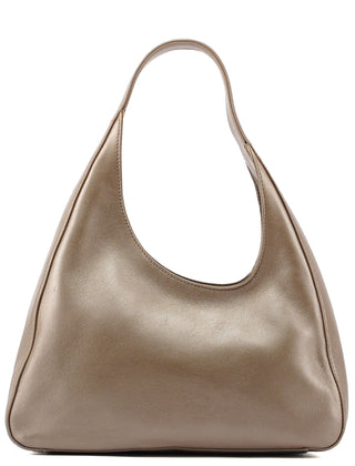 Prada Prada Beige Leather Asymmetrical Hobo Bag