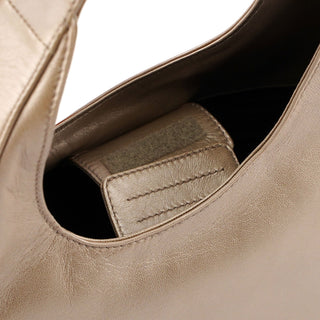 Prada Prada Beige Leather Asymmetrical Hobo Bag