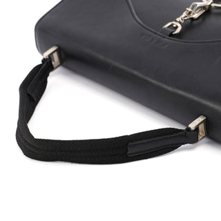 Prada Prada Black Leather Top Handle Bag