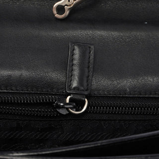 Prada Prada Black Leather Top Handle Bag