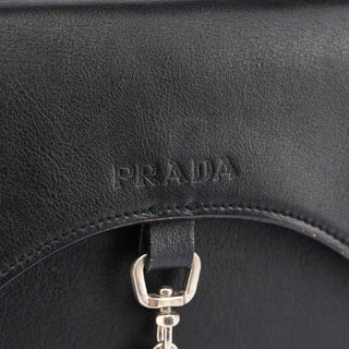 Prada Prada Black Leather Top Handle Bag