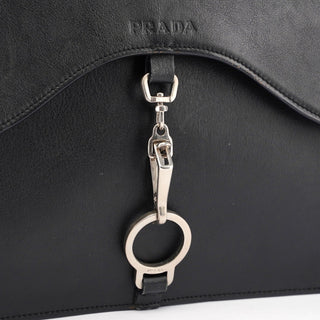 Prada Prada Black Leather Top Handle Bag