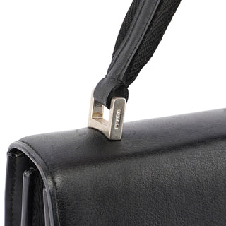 Prada Prada Black Leather Top Handle Bag