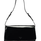 Prada Schultertasche aus schwarzem Spazzolato-Leder