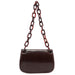 Prada Prada Brown Calfskin Chain Shoulder Bag