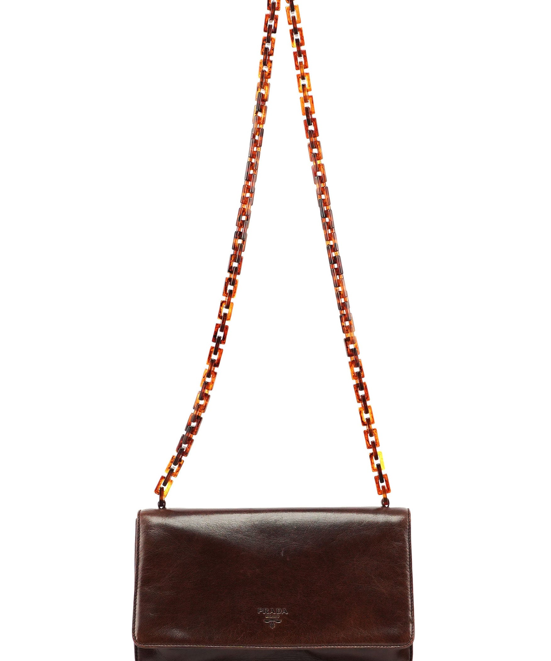 Prada Prada Brown Leather Chain