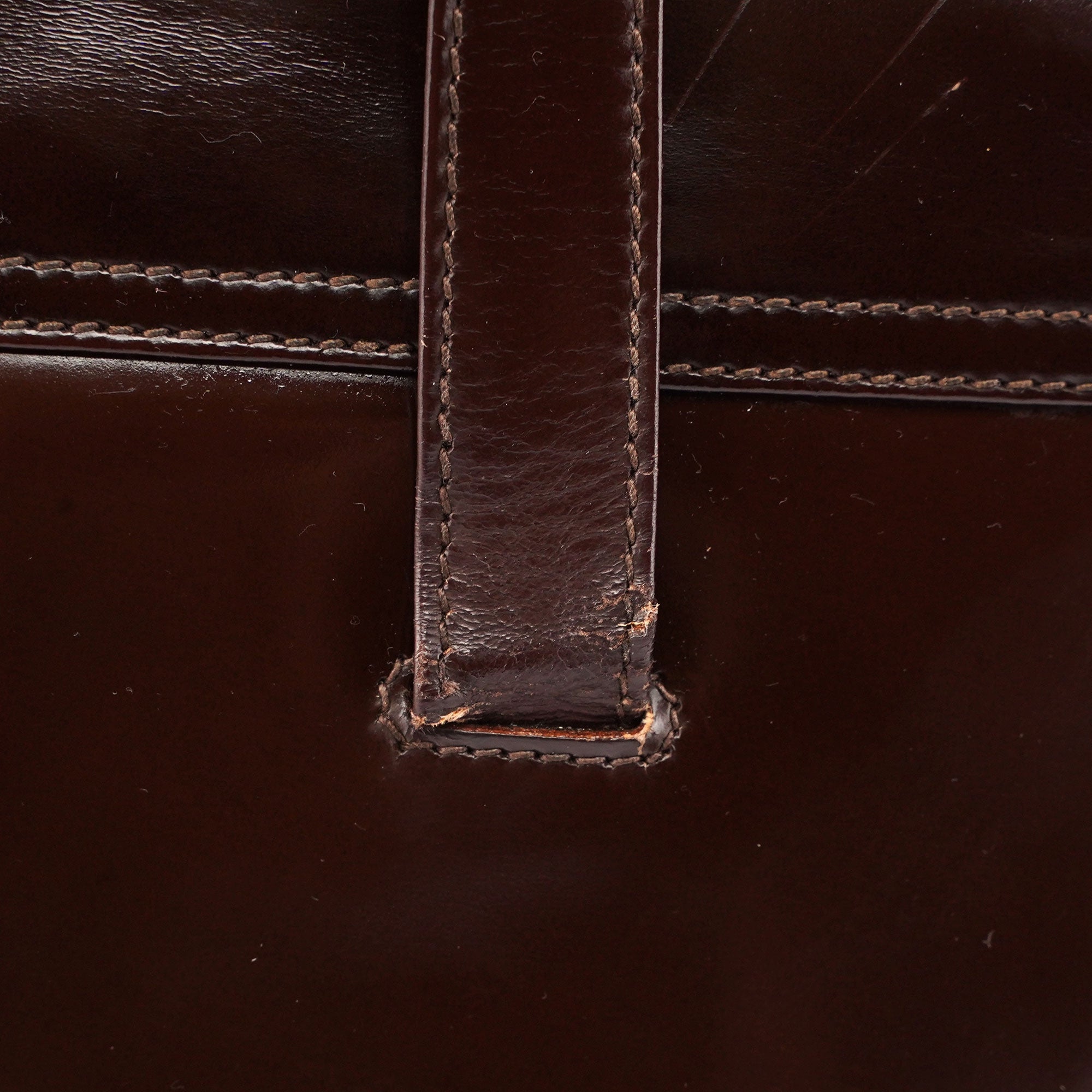Prada Sac cabas Prada Spazzolato en cuir verni marron