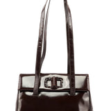 Prada Sac cabas Prada Spazzolato en cuir verni marron
