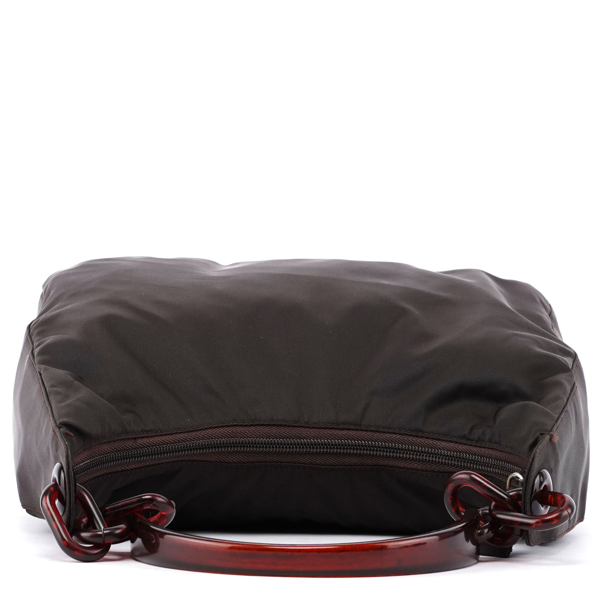 Prada Sac porté épaule Prada Tessuto Plastic en nylon marron