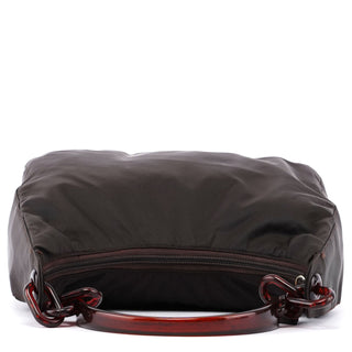 Prada Prada Brown Tessuto Plastic Shoulder Bag