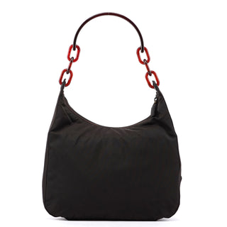 Prada Prada Brown Tessuto Plastic Shoulder Bag