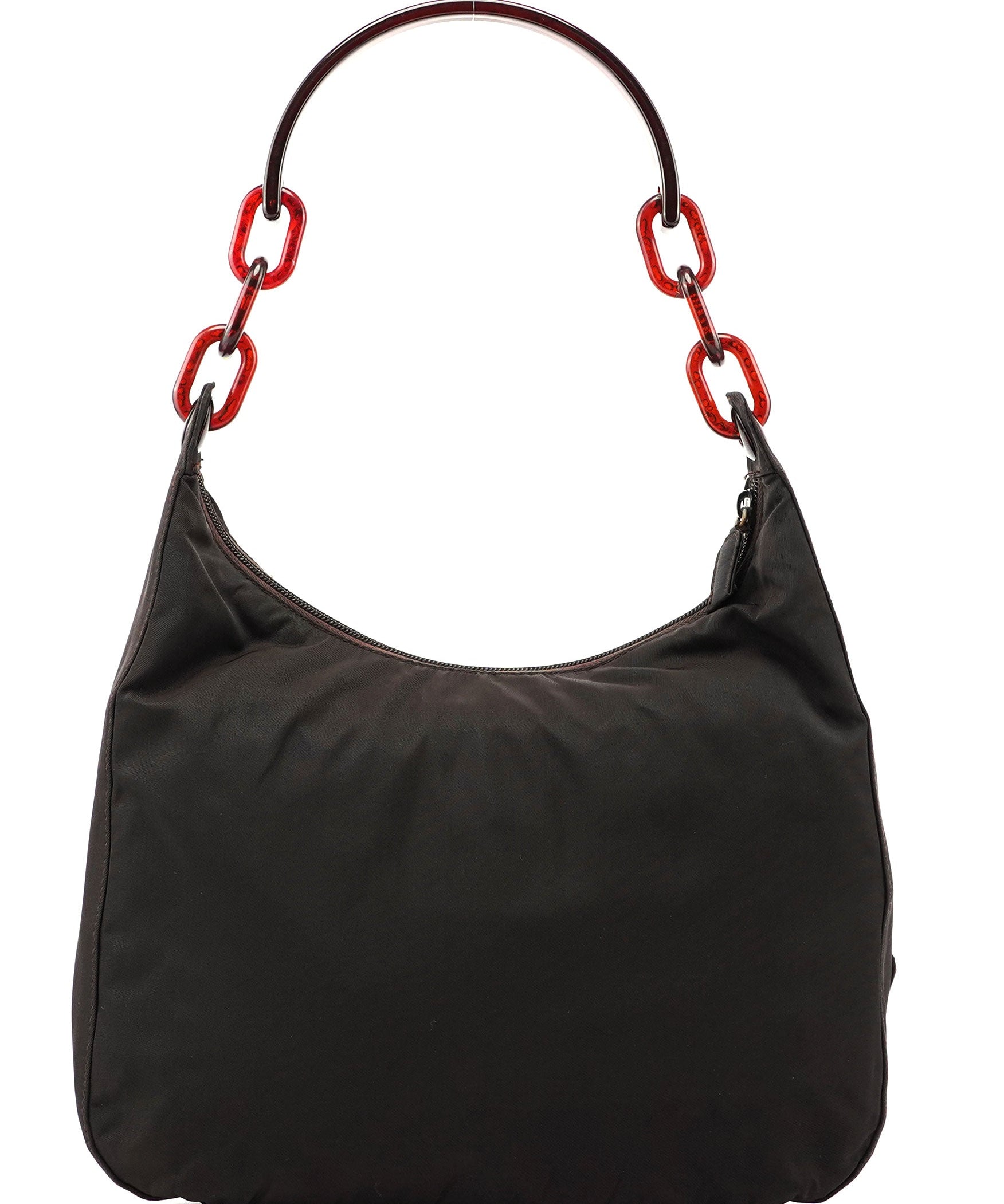 Prada Prada Brown Tessuto Plastic Shoulder Bag
