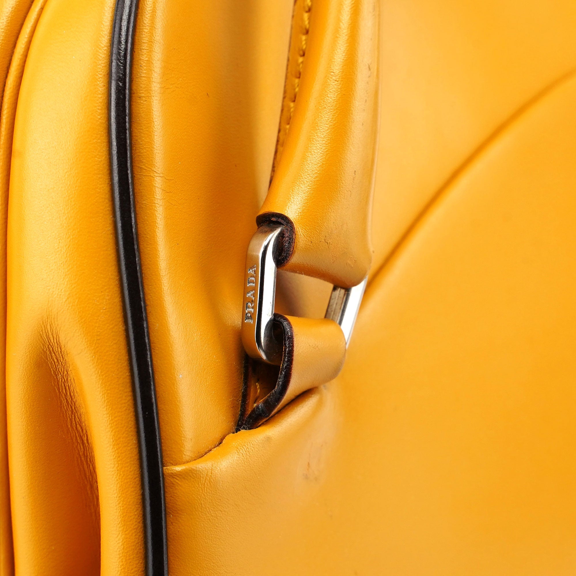 Prada Prada Yellow Leather Handbag