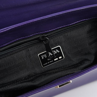 Prada Purple Calfksin Top Handle Bag