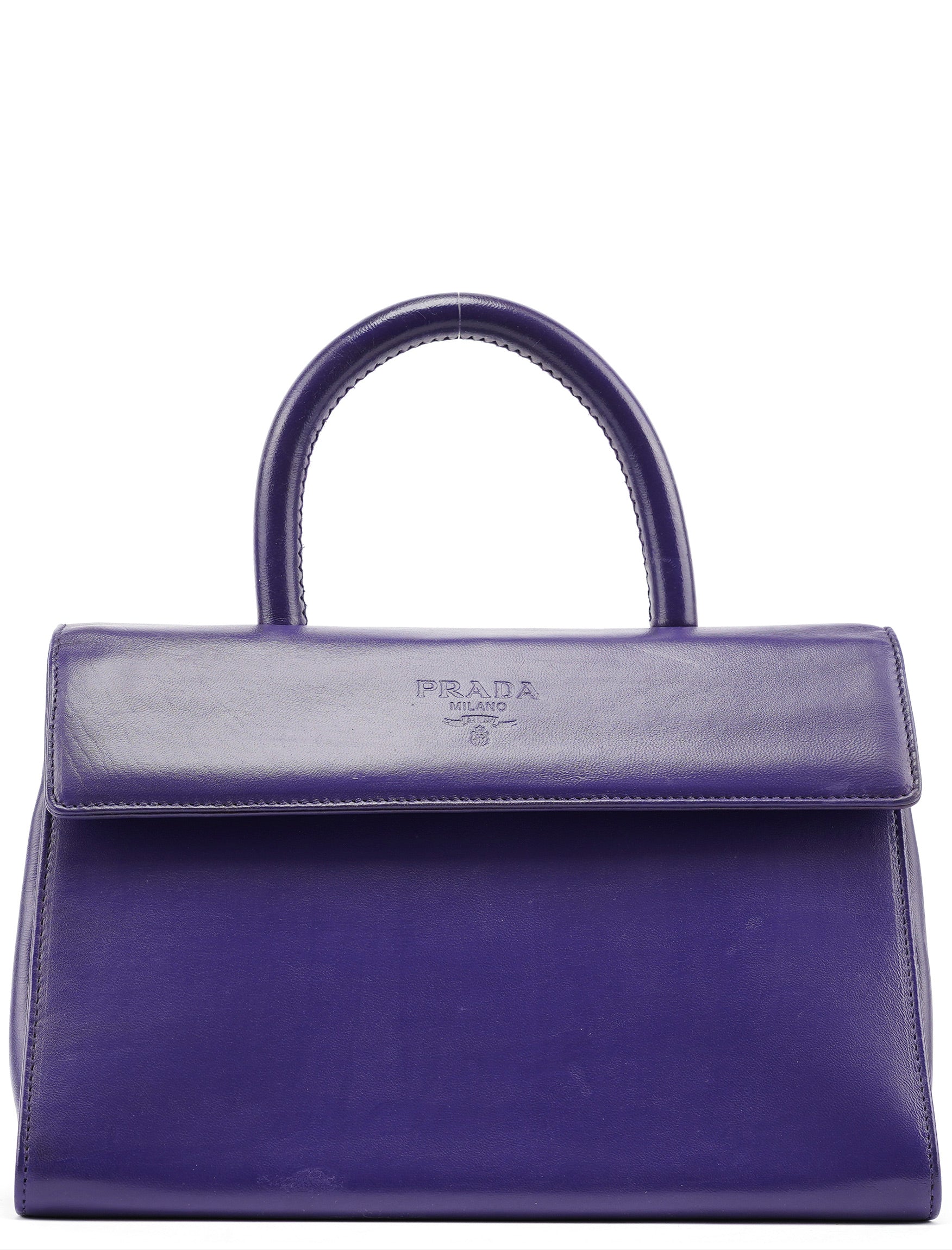 Prada Purple Calfksin Top Handle Bag
