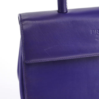 Prada Purple Calfksin Top Handle Bag