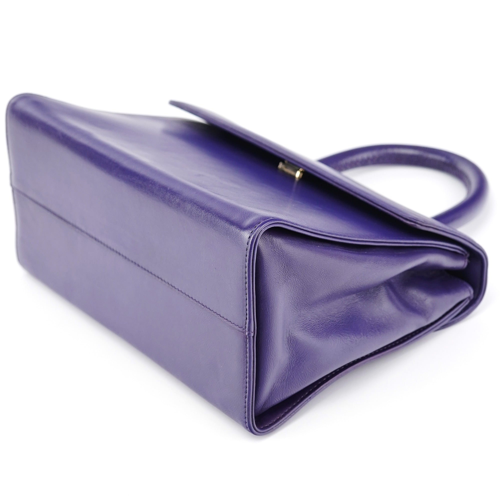 Prada Purple Calfksin Top Handle Bag