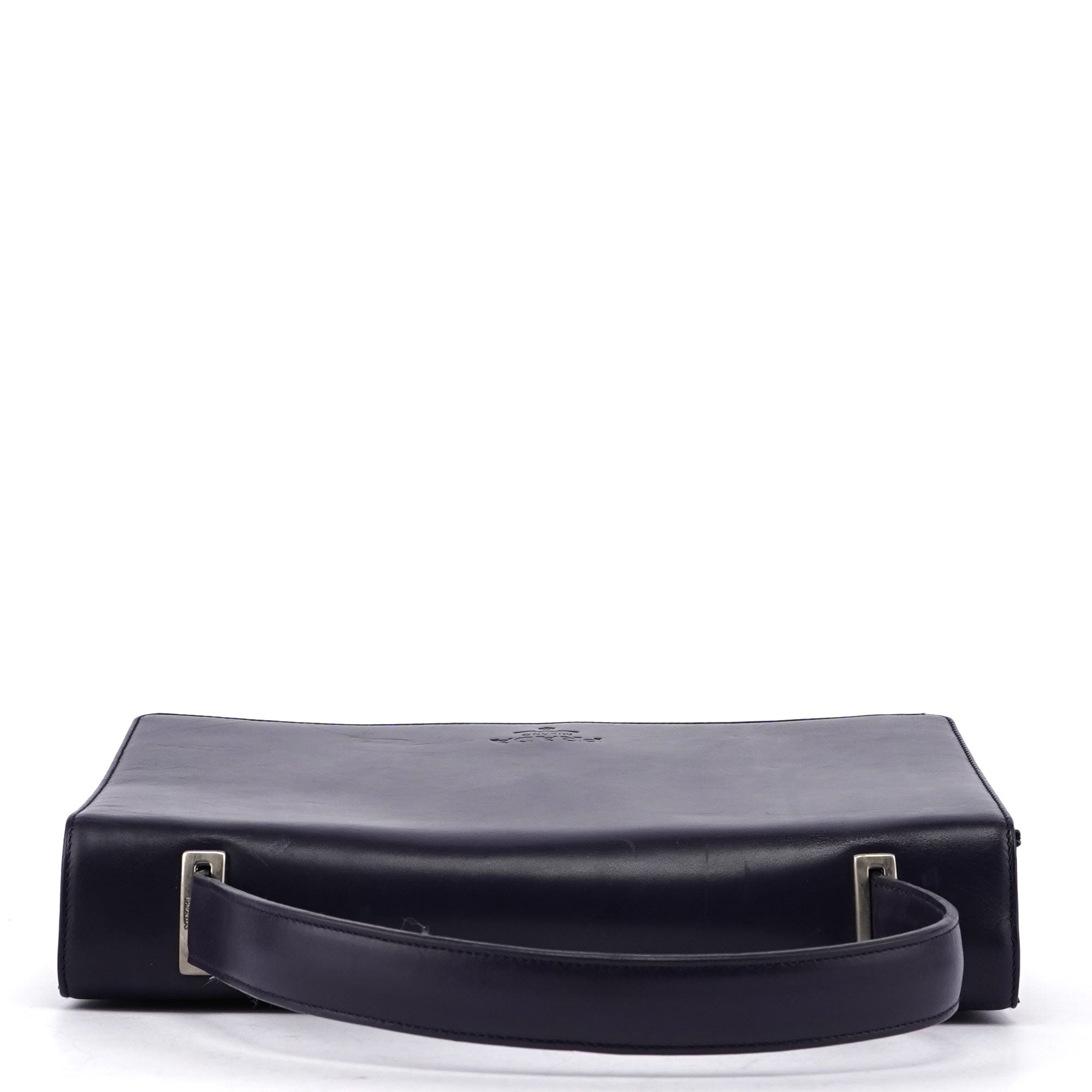 Prada Sac à poignée à rabat en cuir de veau violet