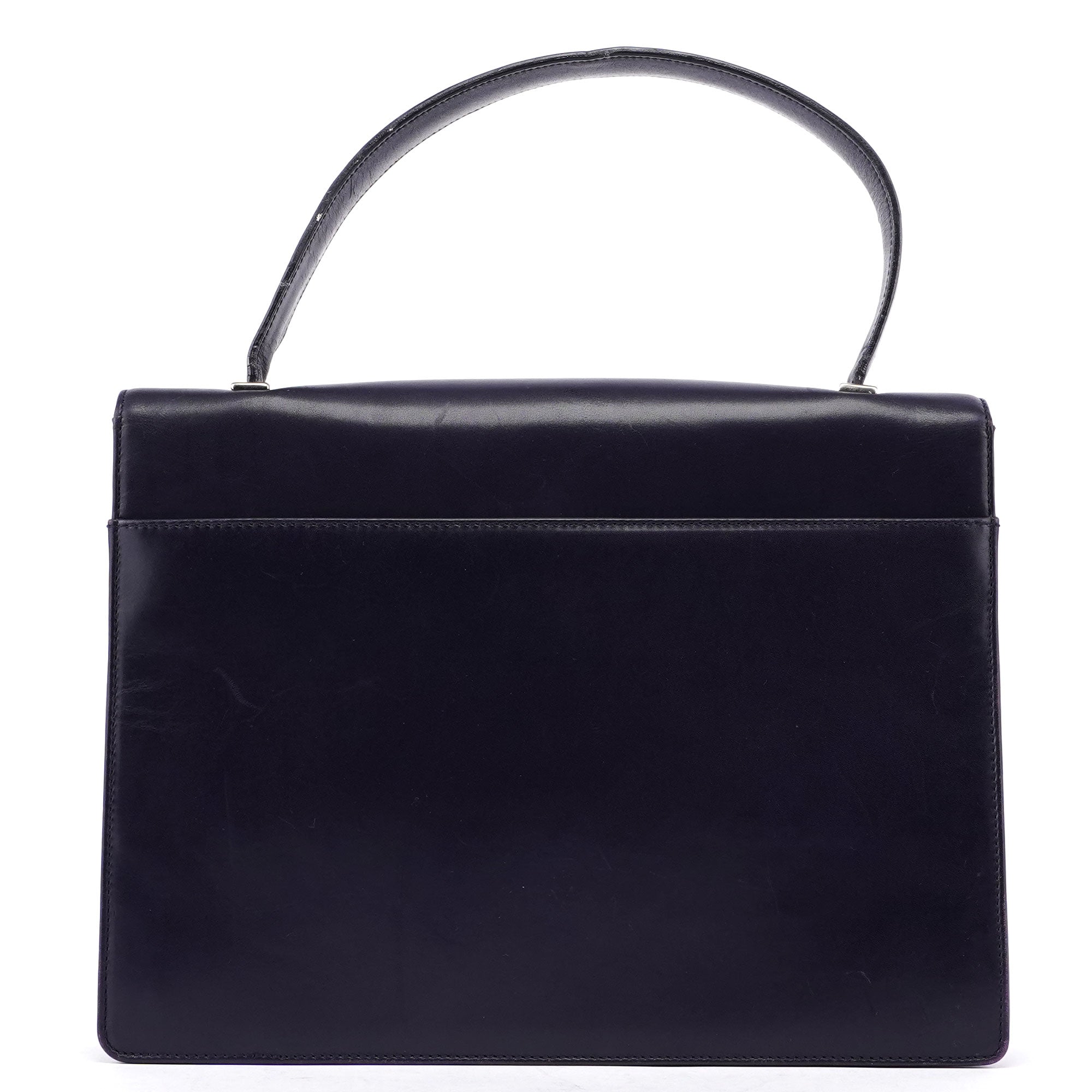 Prada Sac à poignée à rabat en cuir de veau violet