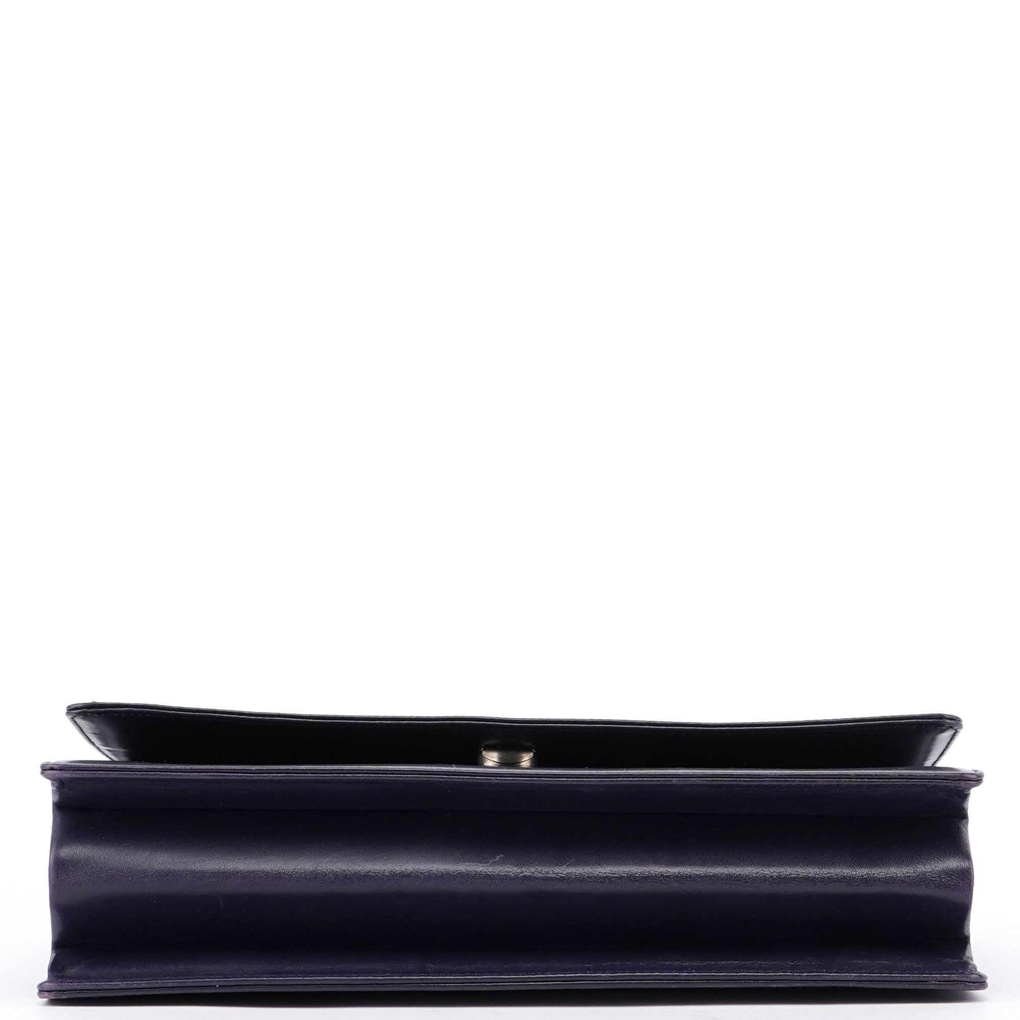 Prada Purple Calfskin Top Handle Flap Bag