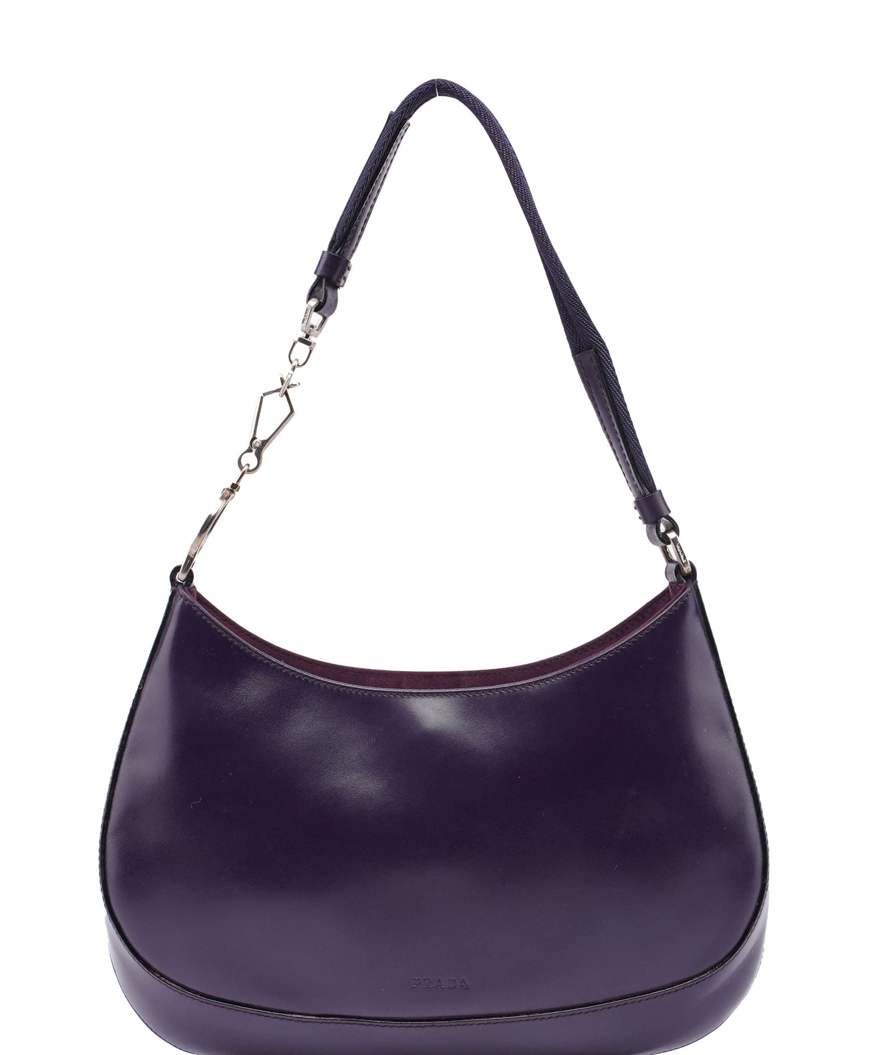 Prada Purple Leather Cleo Bag