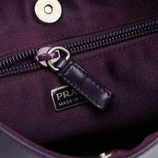 Prada Purple Leather Cleo Bag