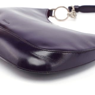 Prada Purple Leather Cleo Bag