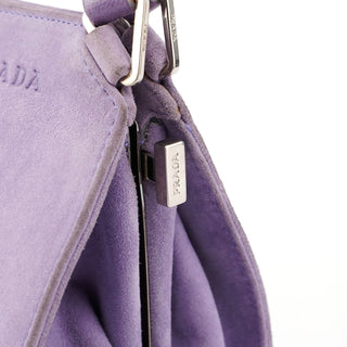 Prada Purple Scamosciato Chic Shoulder Bag