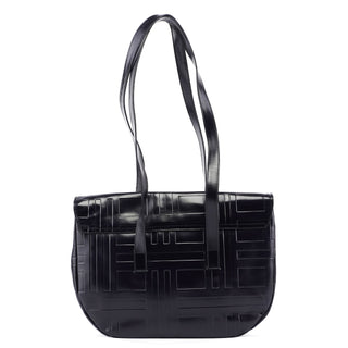 Prada Purple Spazzolato Embossed Tote Bag