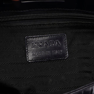 Prada Purple Spazzolato Embossed Tote Bag