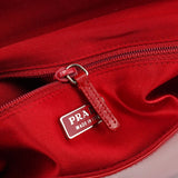 Prada Red Calfskin Cleo Shoulder Bag