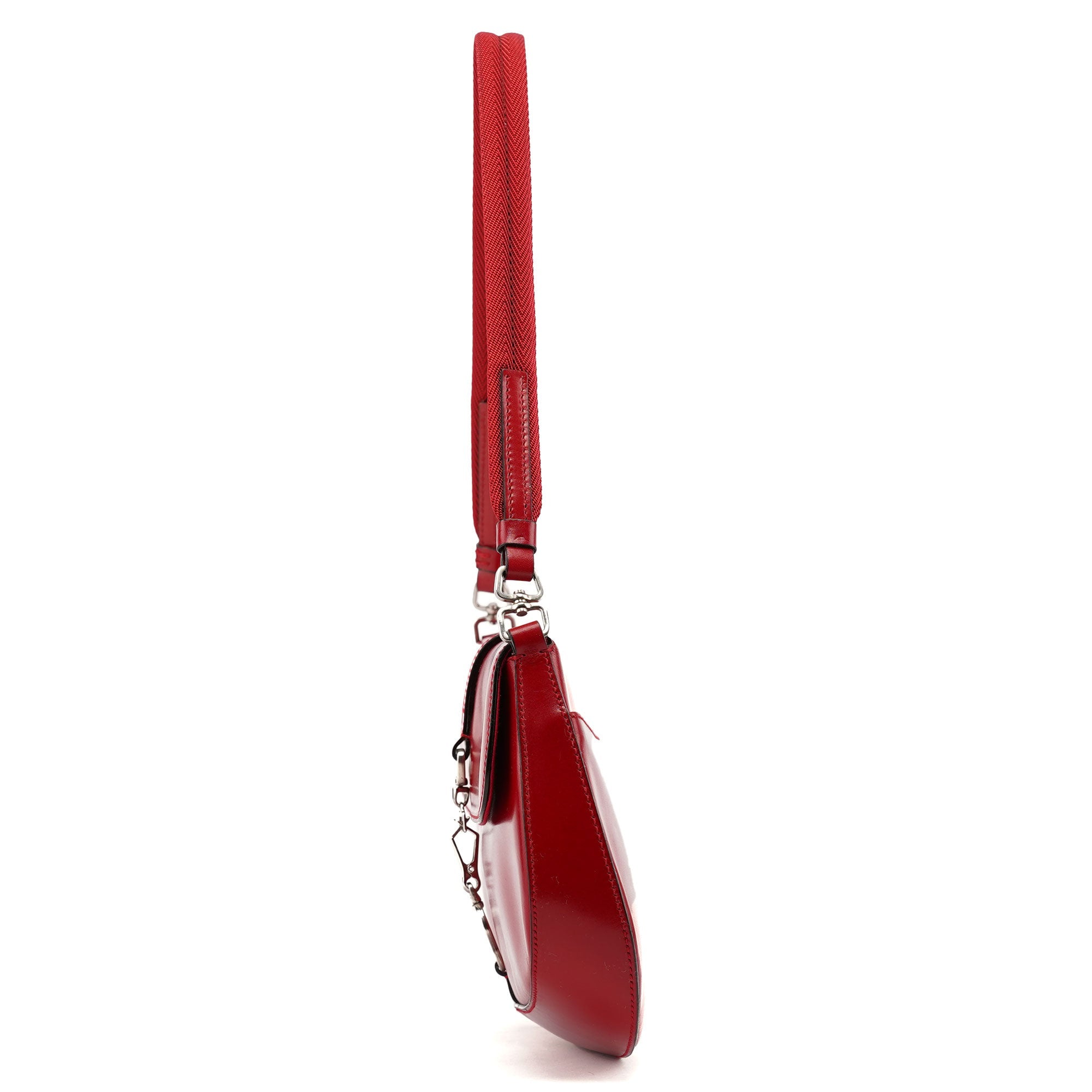Prada Red Calfskin Cleo Shoulder Bag