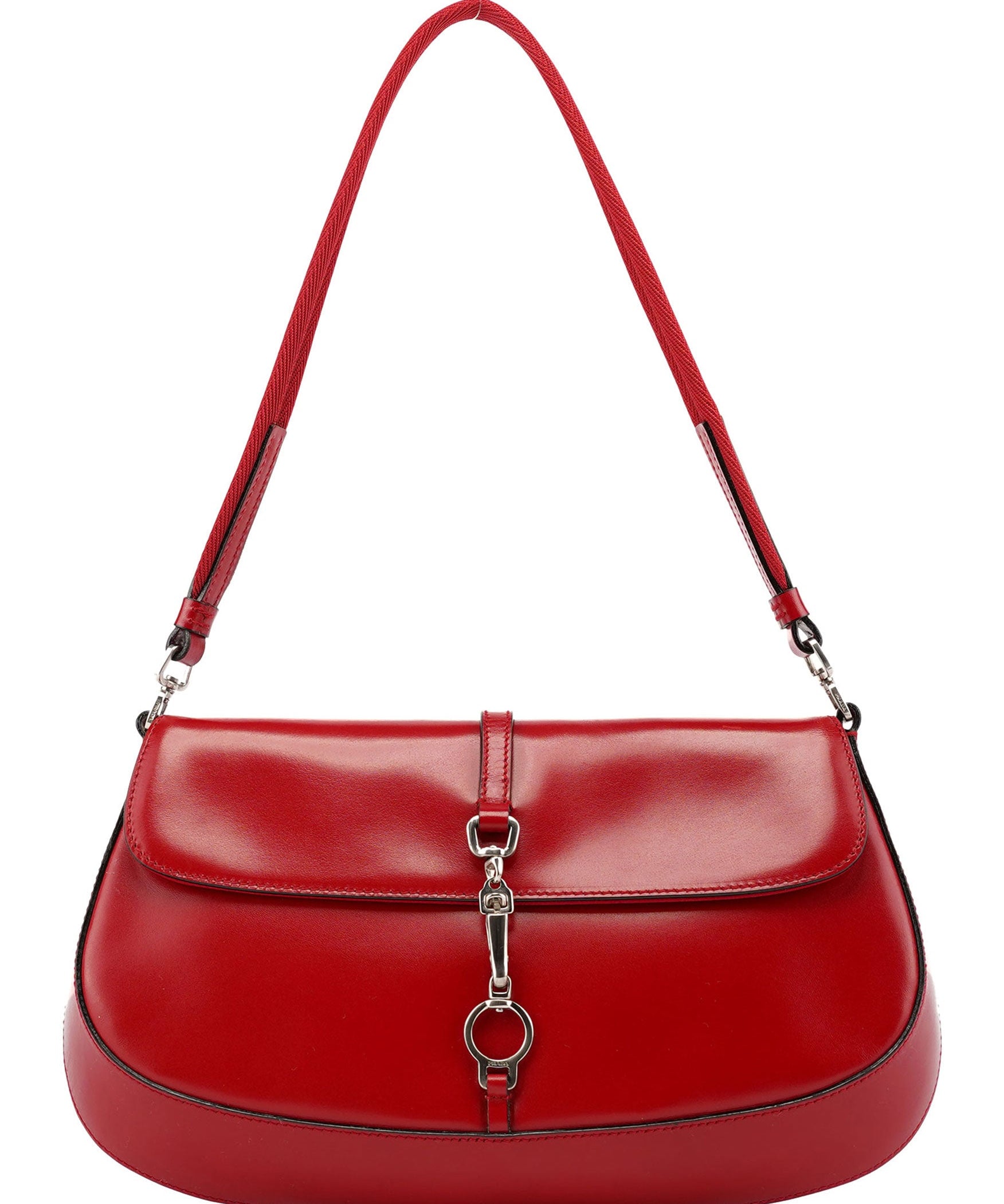 Prada Red Calfskin Cleo Shoulder Bag