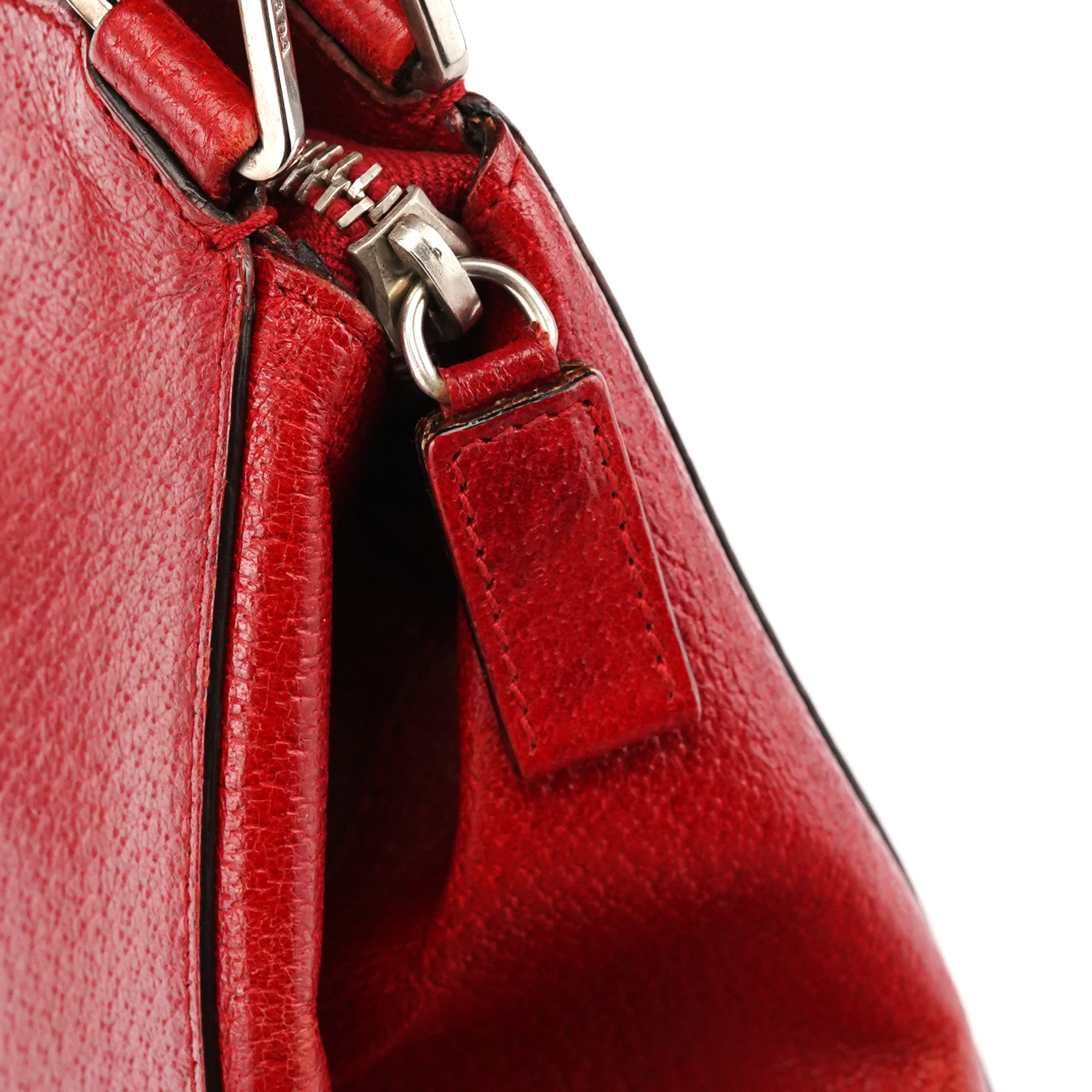 Prada Red Cinghiale Chic Shoulder Bag