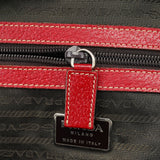 Prada Red Leather Bowling Tote Bag