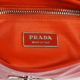 Prada Red Spazzolato Buckle Shoulder Bag