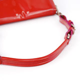 Prada Red Spazzolato Buckle Shoulder Bag